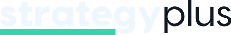 A logo labeled strategy plus